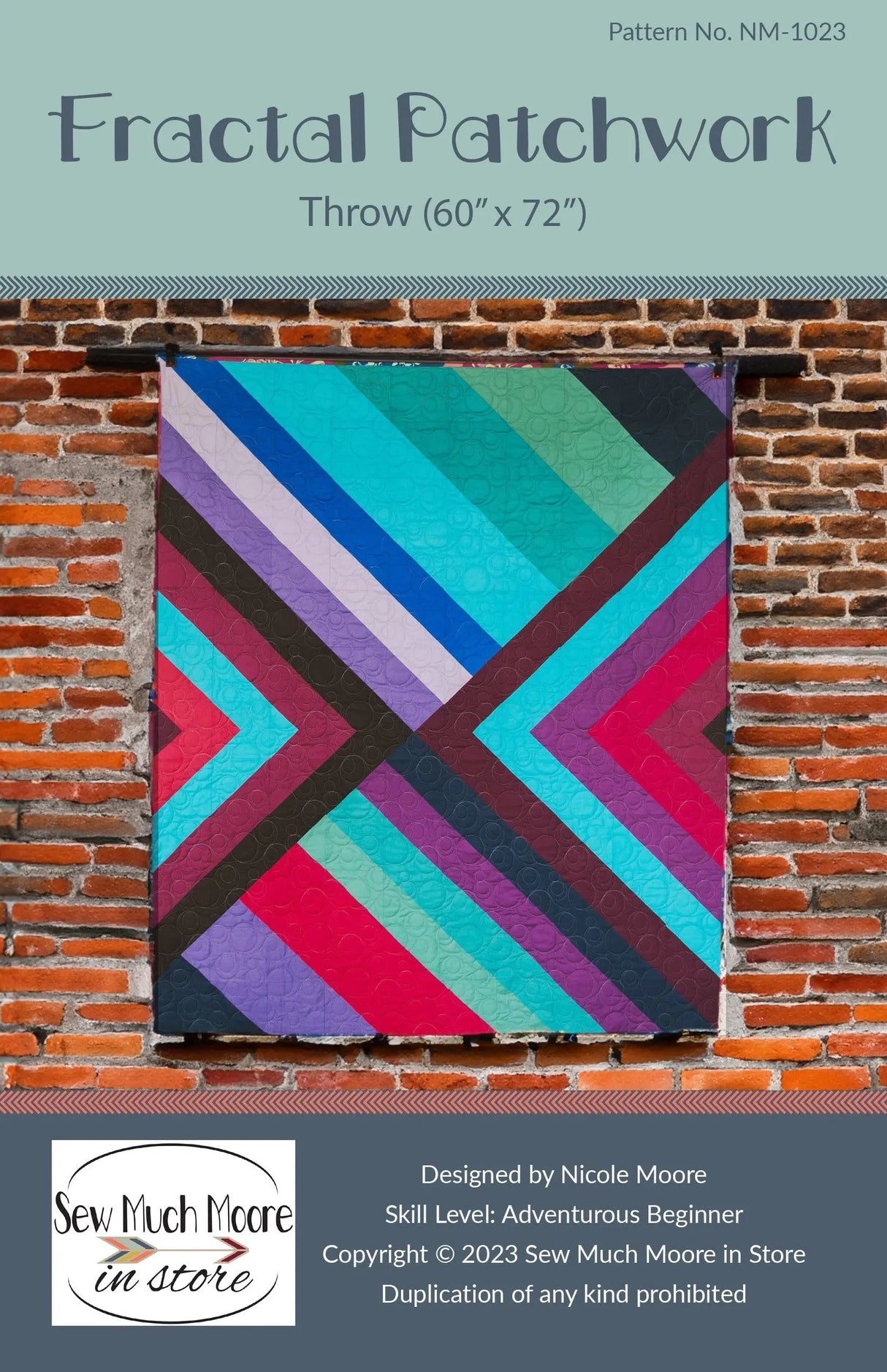 Quilt Pattern Fractal Patchwork 60in x 72in