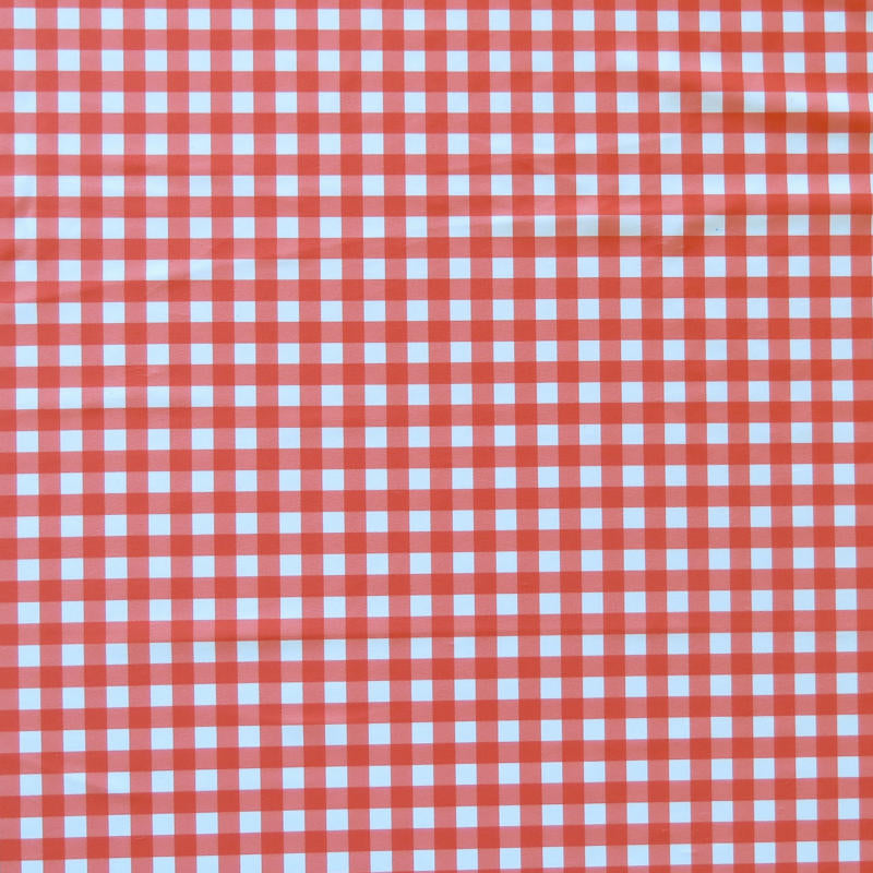 Swim Knit Fresh Salmon Gingham Poly Spandex