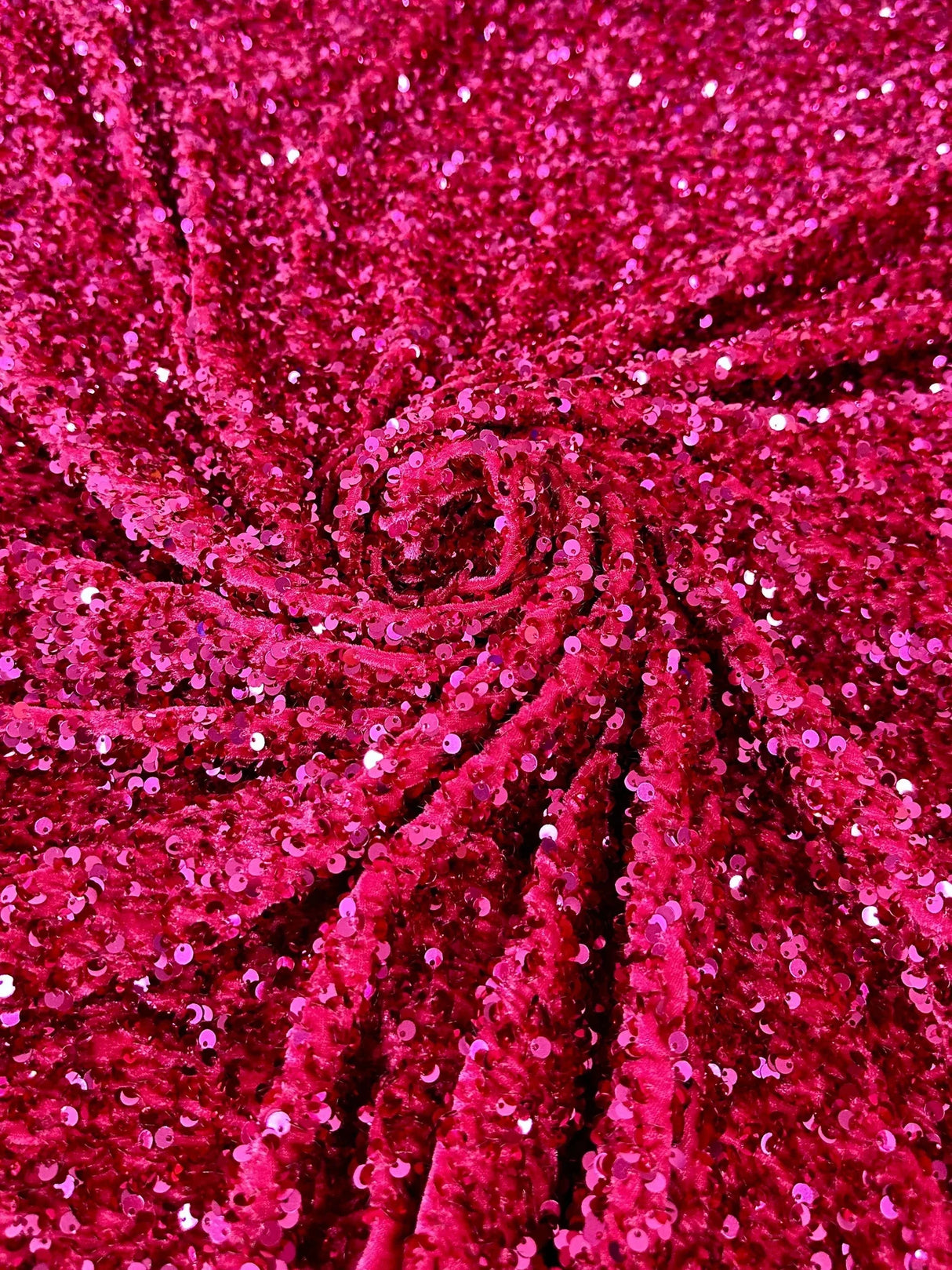 Sequin on Velvet Stretch Fabric