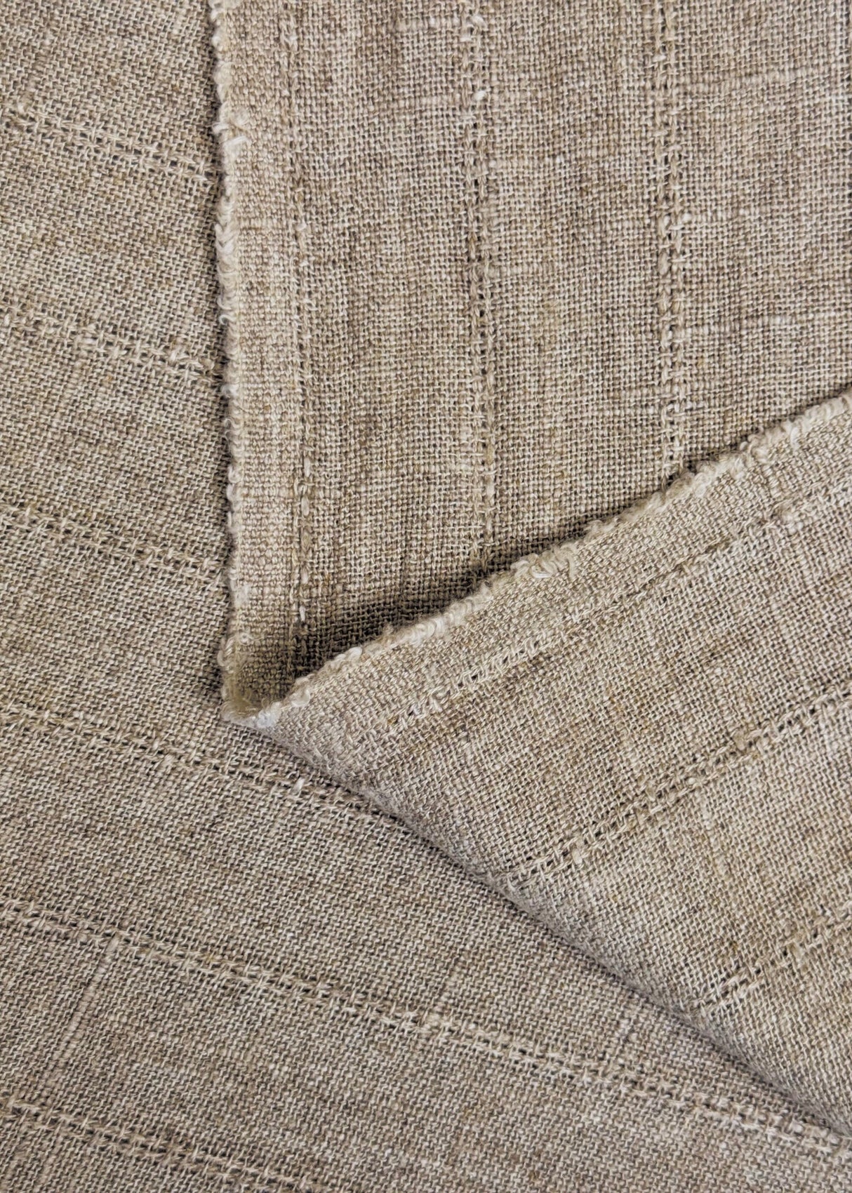 Linen Stitch Stripe Jacquard Natural