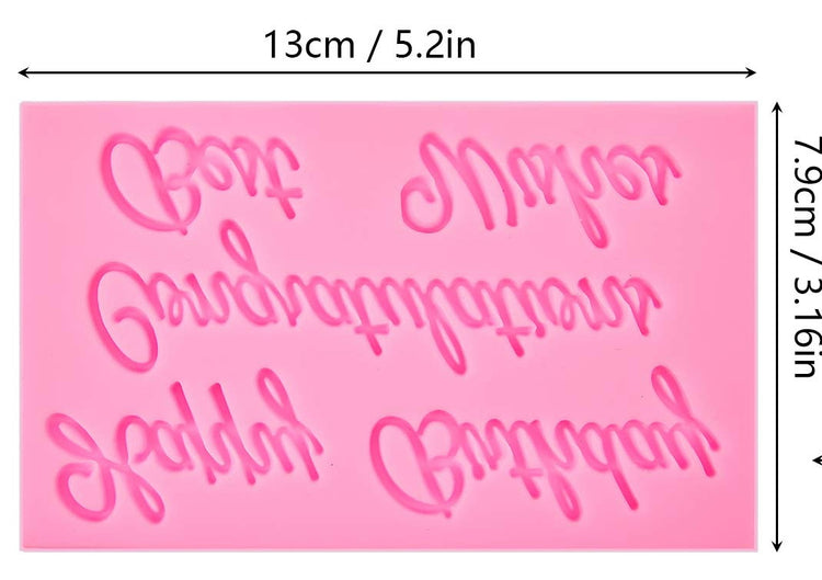 Congratulations Best Wishes Silicone Mold