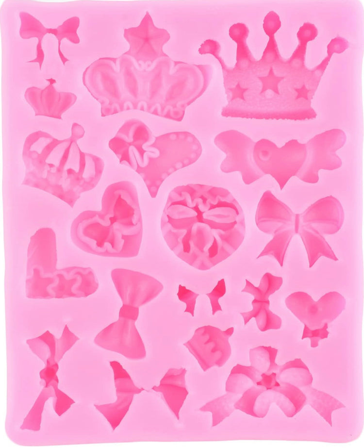 Crowns and Bows Mold Perfect for Chocolate, Jelly & Candy
