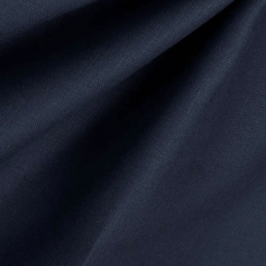 Linen Cotton Blend Navy Fabric