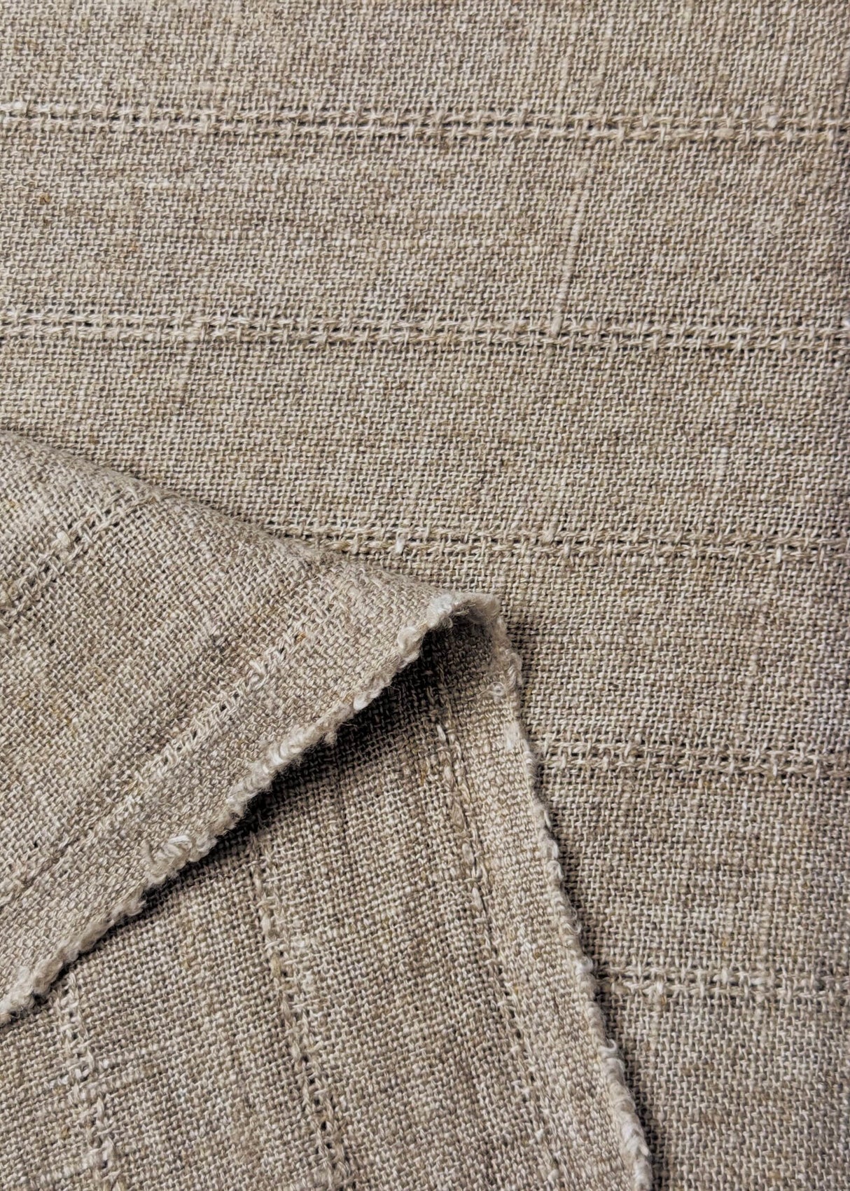 Linen Stitch Stripe Jacquard Natural