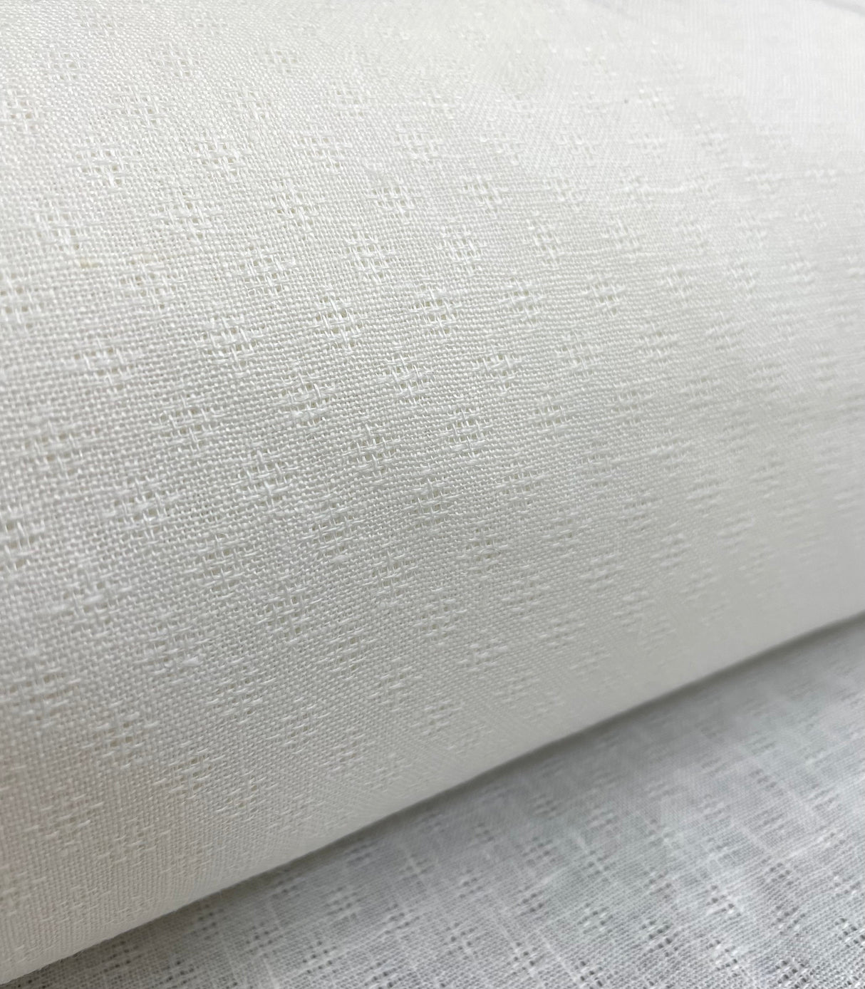 Linen Jacquard Diamond Ivory Fabric