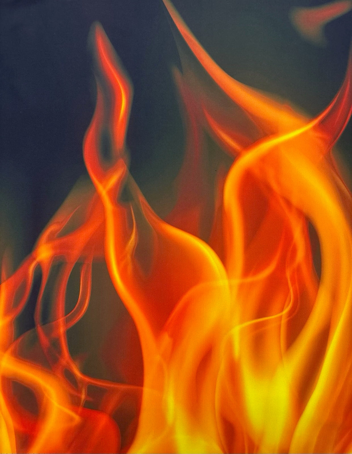 Flame Print Polyester Spandex Fabric - Flame Print, 58/60" Width (1 Yard)