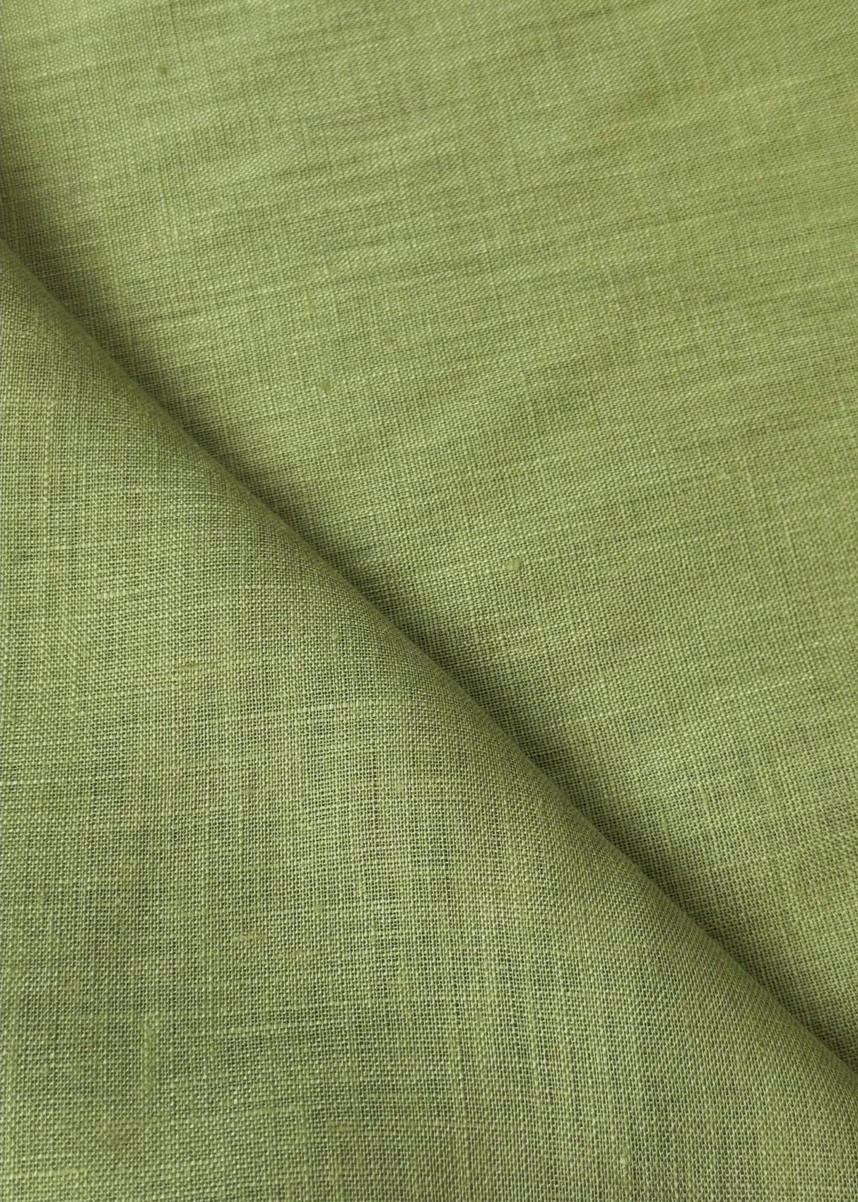 Pure Linen Fabric Dusty Green