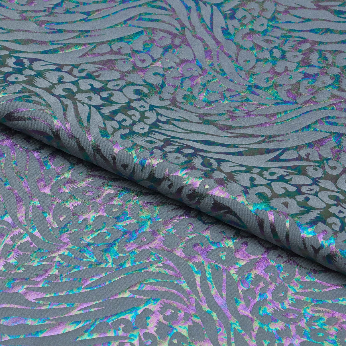 Hologram Leopard Spandex Fabric
