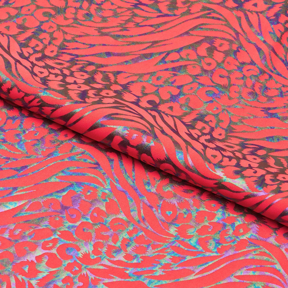 Hologram Leopard Spandex Fabric
