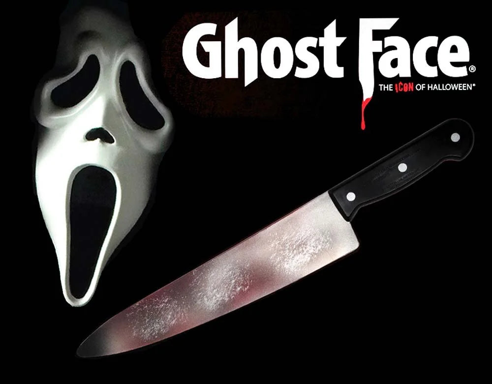 15" Scream Ghost Face Bloody Butcher Knife
