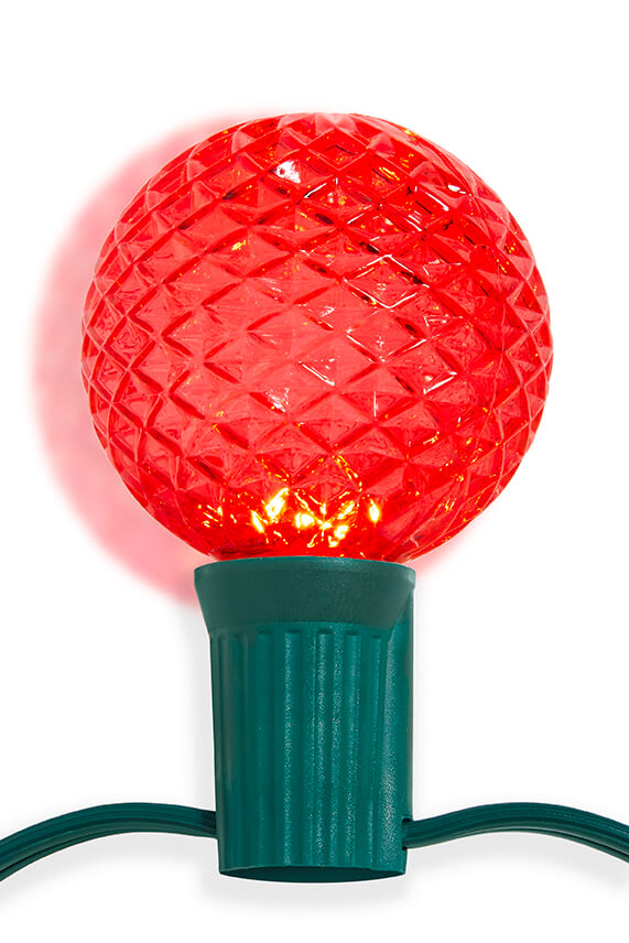 G50 Wonderful LED SMD Bulb (25 bulbs/bag) - Faceted, Red
