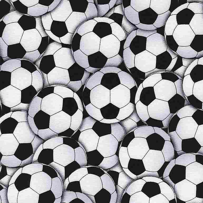 Cotton Fabric White Packed Soccer Balls 44/45"