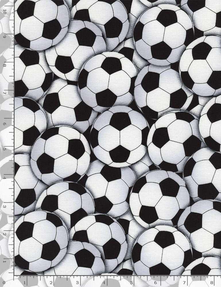 Cotton Fabric White Packed Soccer Balls 44/45"