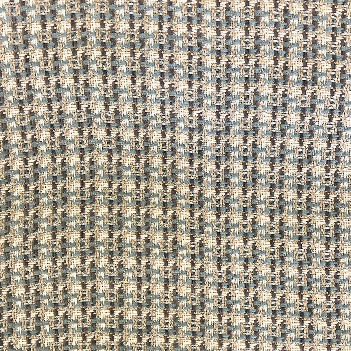 Galvan Chenille With Metallic Yarn Fabric - Multicolored Square Woven Pattern, 54" Width (1 Yard)
