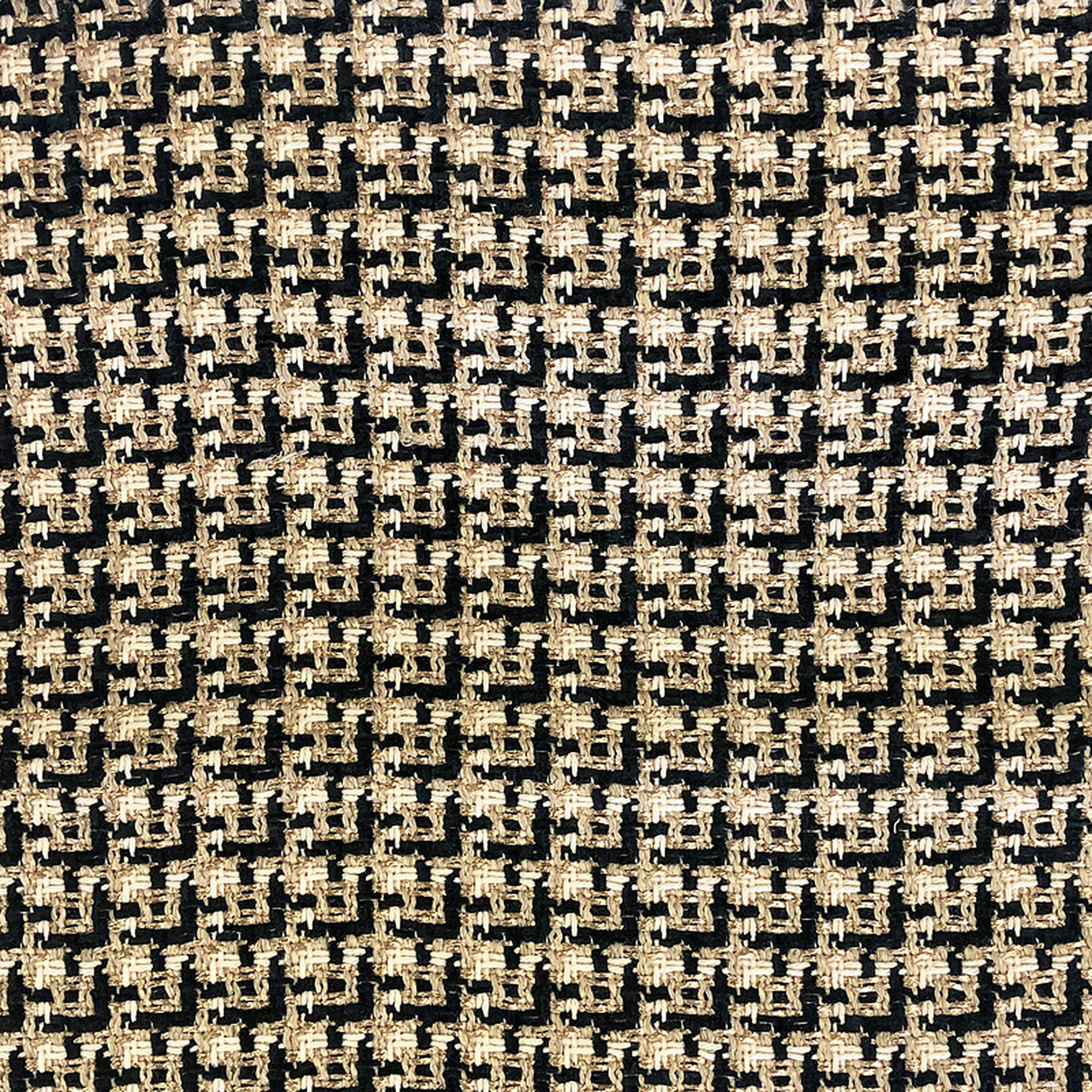 Galvan Chenille With Metallic Yarn Fabric - Multicolored Square Woven Pattern, 54" Width (1 Yard)