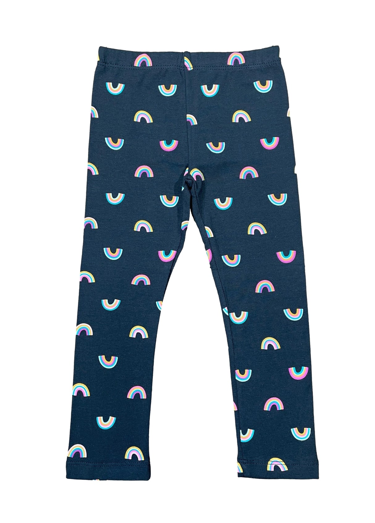 Unik Girl Cotton Print Legging 2 Cotton Spandex Fabric - Grey Hearts, Unicorn Stars, Grey Rainbow, Lilac Dino, Stretchy, 2-12 (1 Pair)