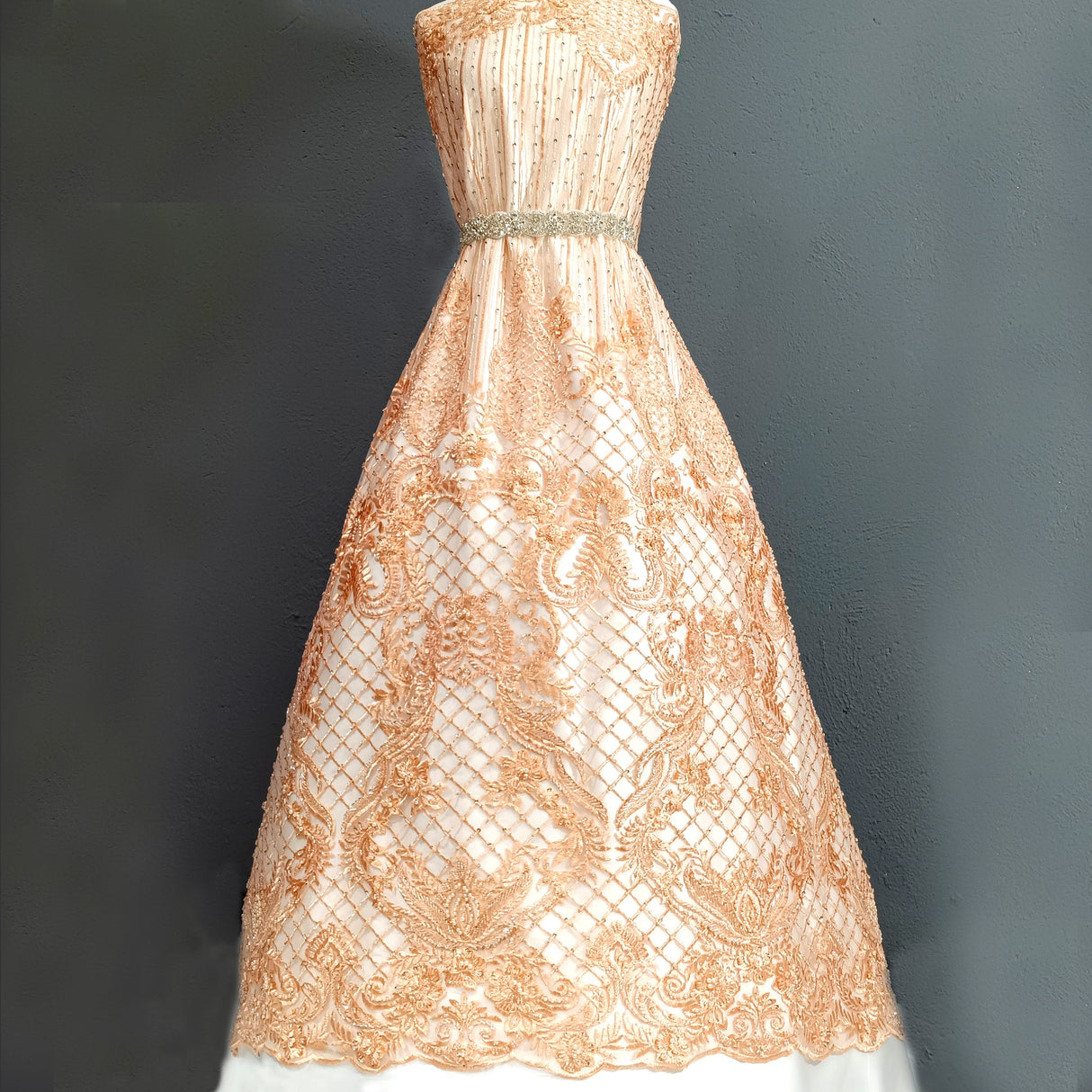 Beaded Embroidered Lace Mesh