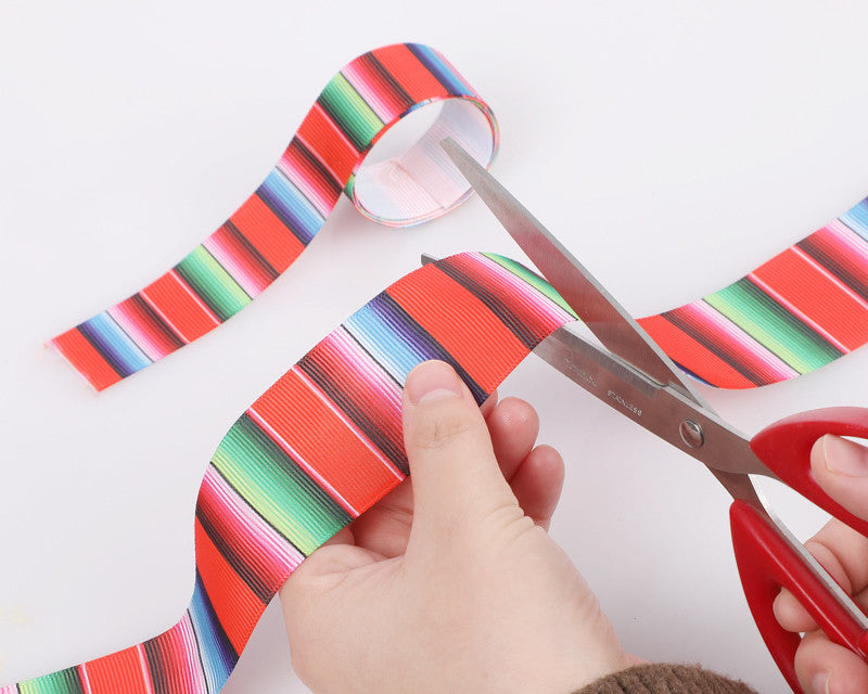 1.5" x 50 Yard Mexican Serape RainbowGrosgrain Gift Ribbon - 1 Roll