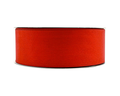2"x 50 yards Red Polyester Grosgrain Gift Ribbon
