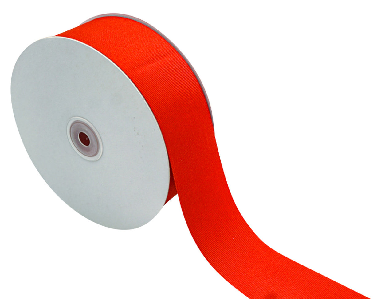 2"x 50 yards Red Polyester Grosgrain Gift Ribbon