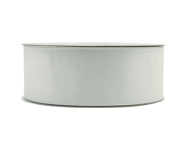 2"x 50 yards White Polyester Grosgrain Gift Ribbon