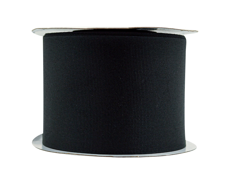 3"x 50 yards Black Polyester Grosgrain Gift Ribbon