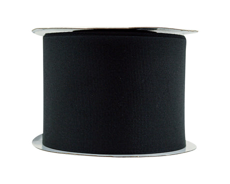 3"x 50 yards Black Polyester Grosgrain Gift Ribbon