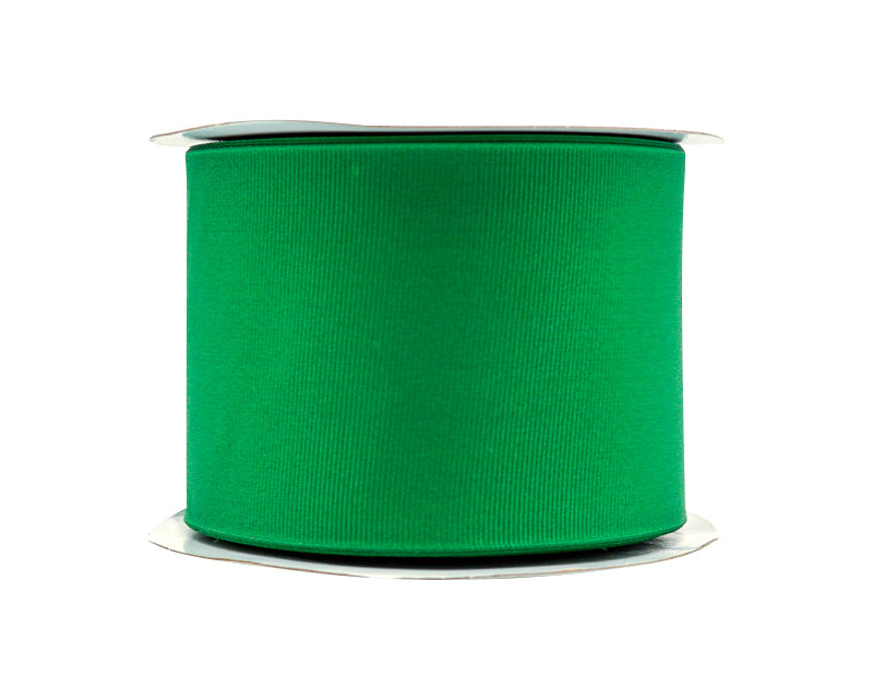 3"x 50 yards Emerald Polyester Grosgrain Gift Ribbon