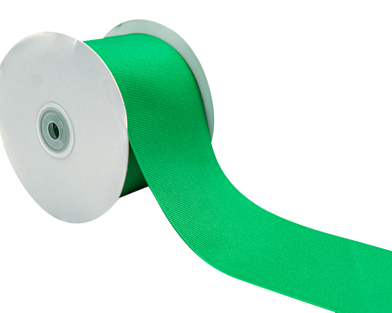 3"x 50 yards Emerald Polyester Grosgrain Gift Ribbon