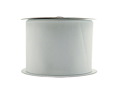 3"x 50 yards White Polyester Grosgrain Gift Ribbon