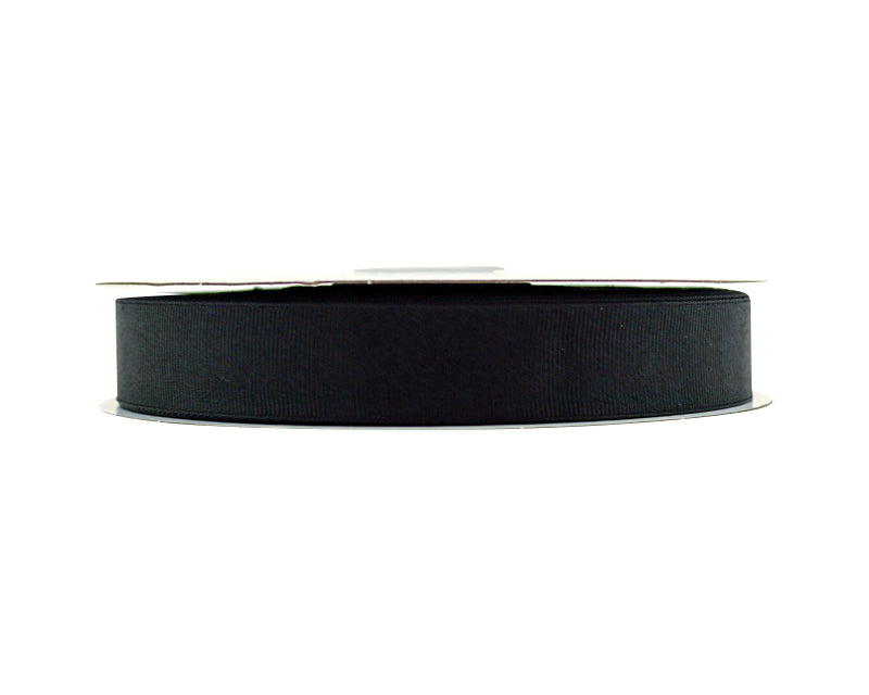 7/8"x 50 yards Black Polyester Grosgrain Gift Ribbon
