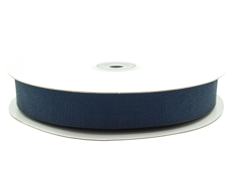 7/8"x 50 yards Navy Blue Polyester Grosgrain Gift Ribbon