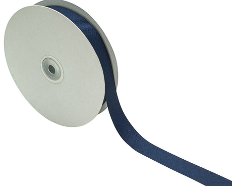 7/8"x 50 yards Navy Blue Polyester Grosgrain Gift Ribbon