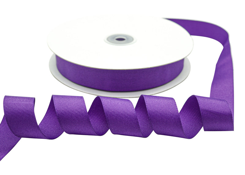 7/8"x 50 yards Purple Polyester Grosgrain Gift Ribbon