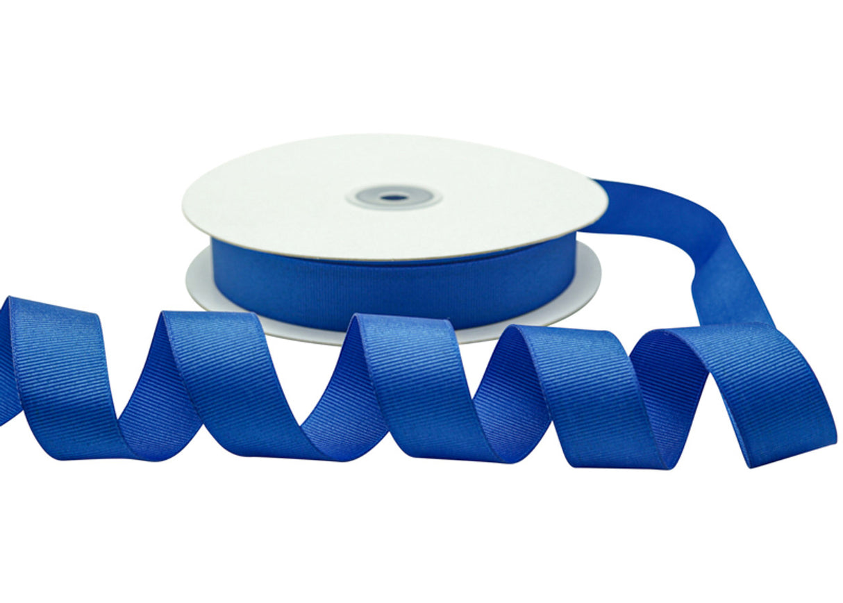 7/8"x 50 yards Royal Blue Polyester Grosgrain Gift Ribbon