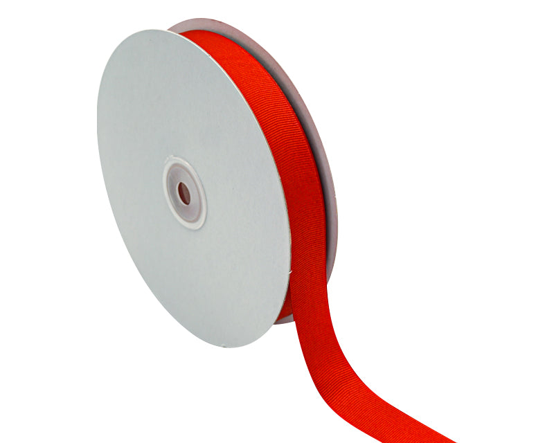 7/8"x 50 yards Red Polyester Grosgrain Gift Ribbon