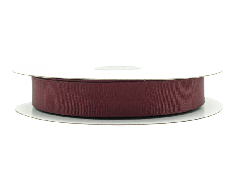 7/8"x 50 yards Wine Polyester Grosgrain Gift Ribbon - Pack of 10