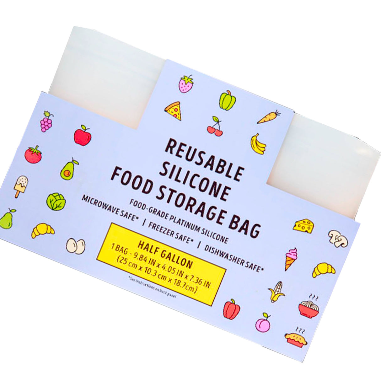 Reusable Silcone Food Storage Bag Half Gallon - 1 Each