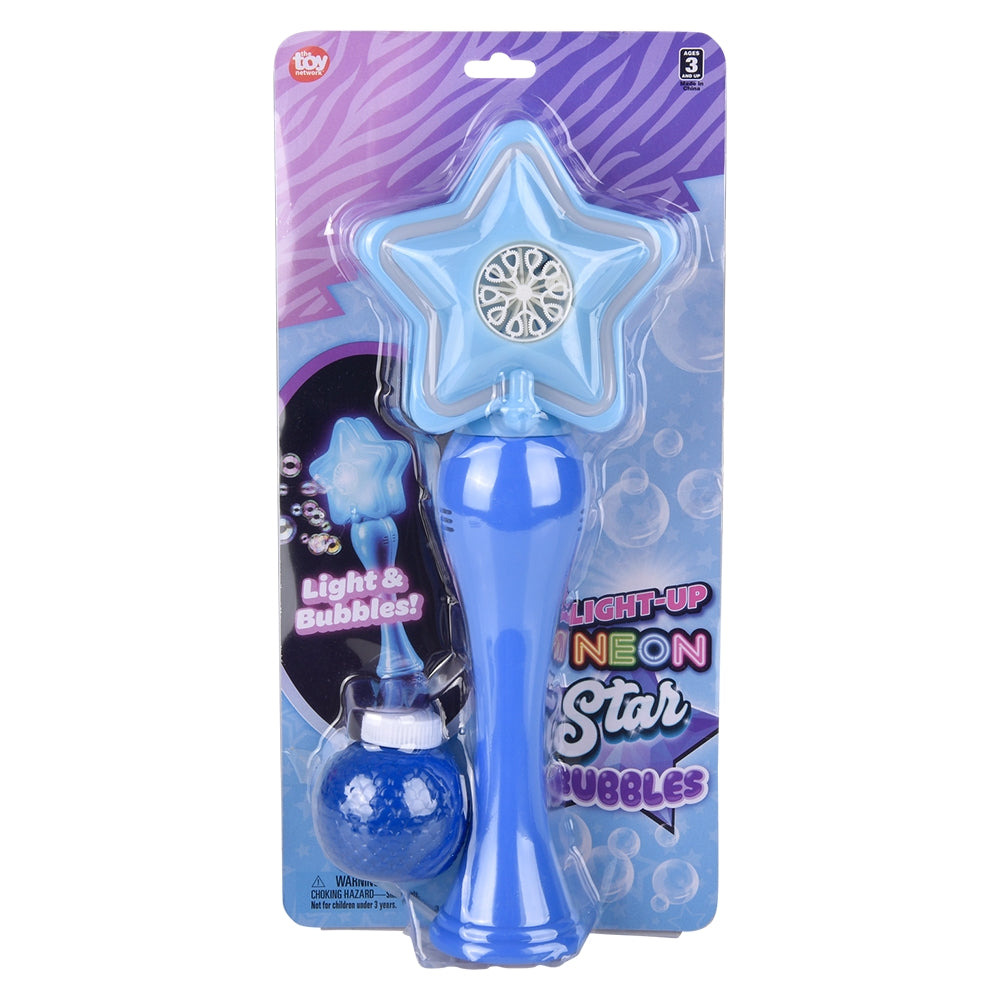 Light-Up Neon Star Bubble Wand (1 PC)