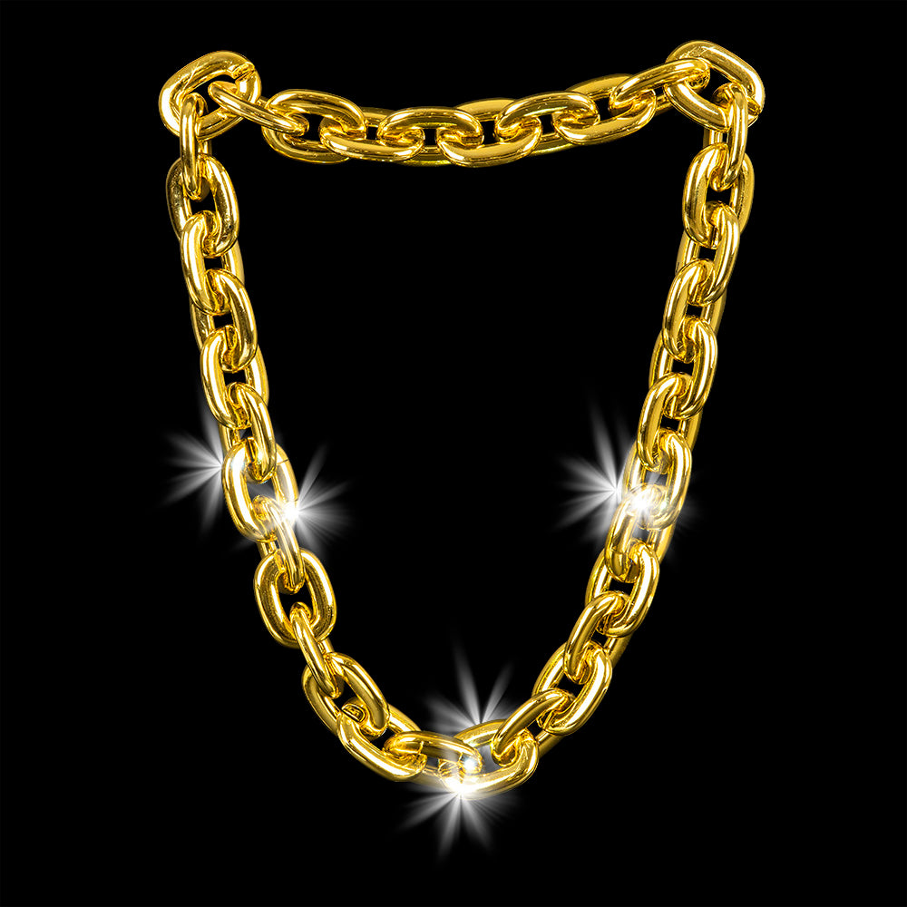 Light-Up Big Chain Gold Necklace