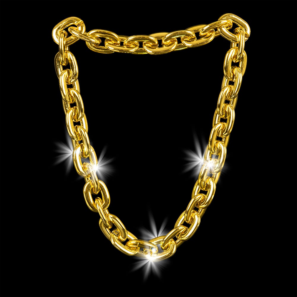 Light-Up Big Chain Gold Necklace