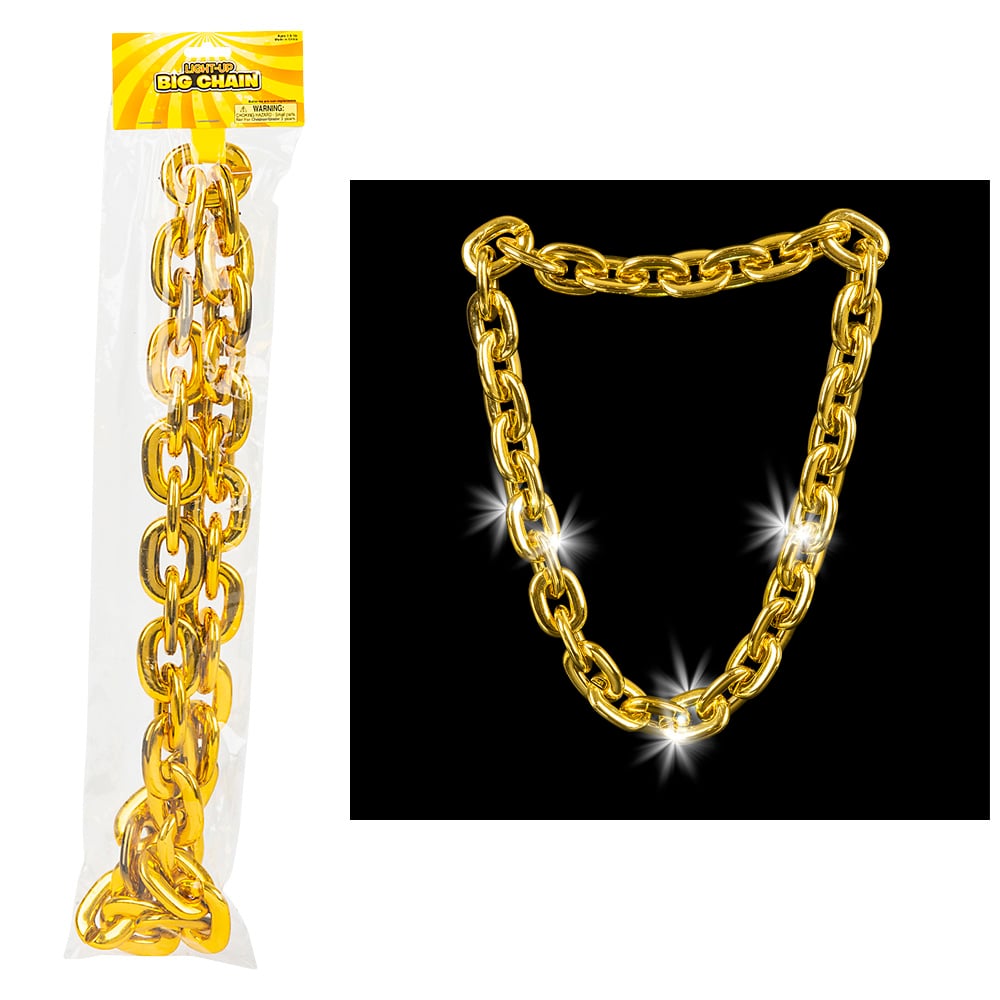 Light-Up Big Chain Gold Necklace