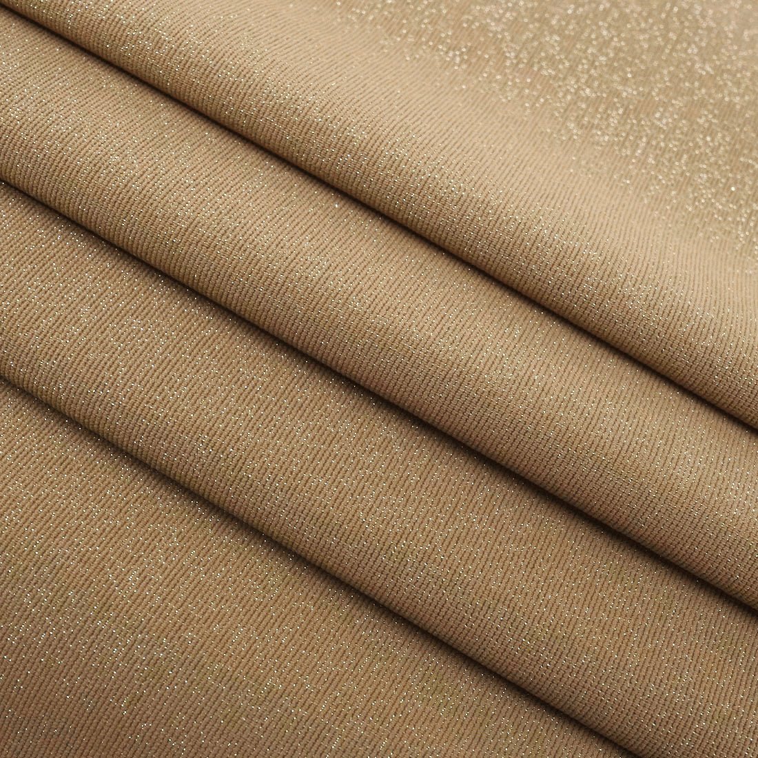 Glimmer Nylon Spandex Lurex Fabric - Black/Gold, 58" Width (1 Yard)