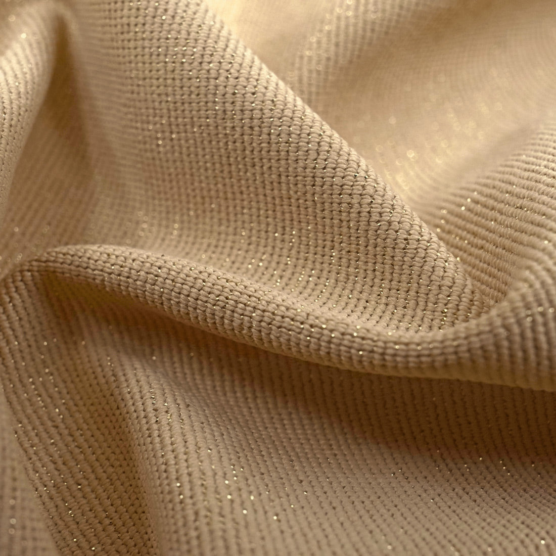 Glimmer Nylon Spandex Lurex Fabric - Metallic Stretch Fabric, 58" Width, 200 GSM (1 Yard)