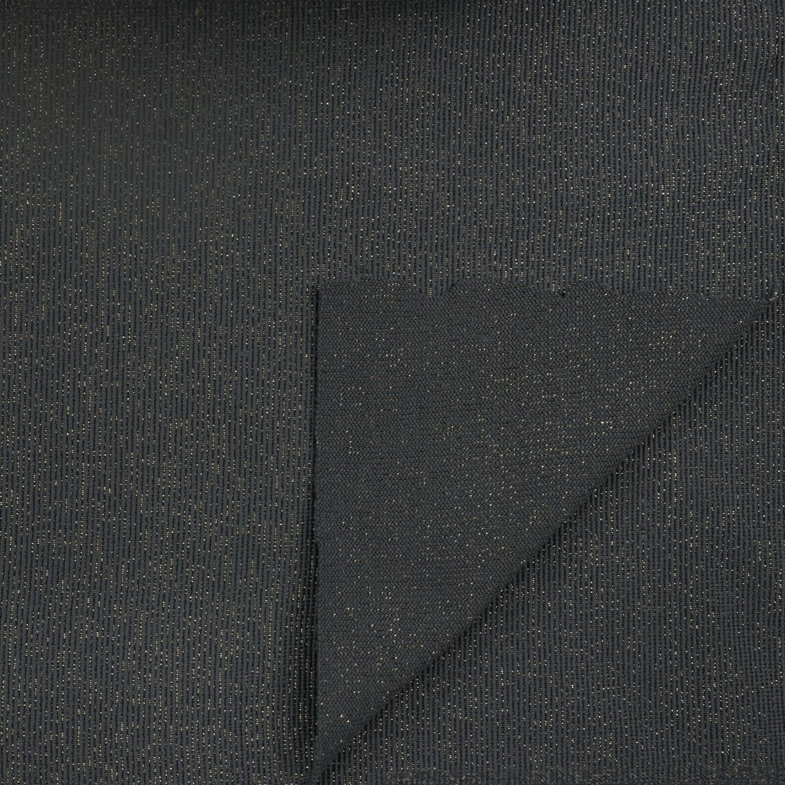 Glimmer Nylon Spandex Lurex Fabric - Black/Gold, 58" Width (1 Yard)