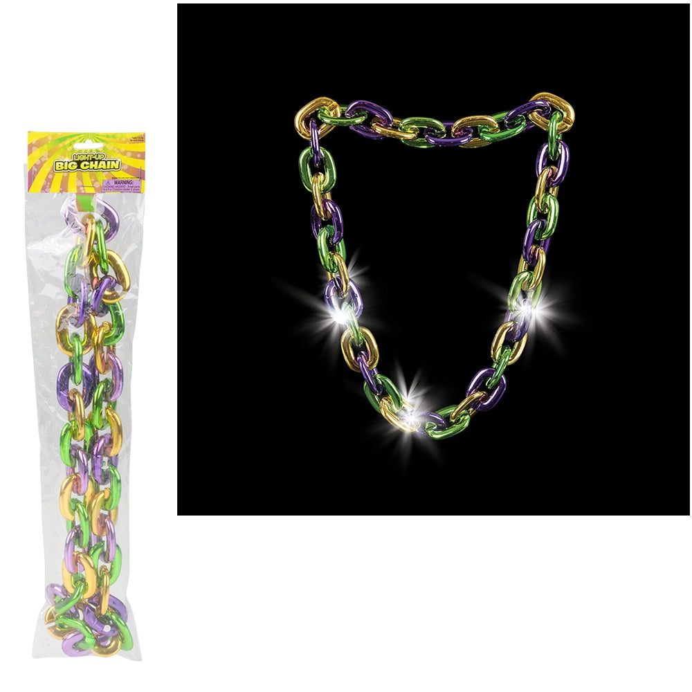 Light-Up Mardi Gras Necklace (1 PC)