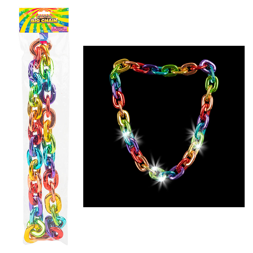 Light-Up Rainbow Necklace (38" Big Chain)