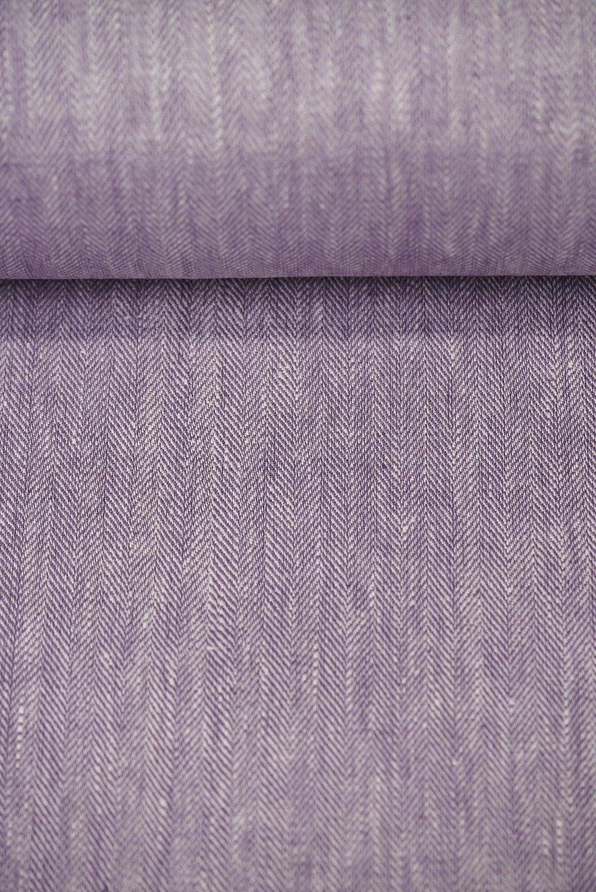 Linen Herringbone Yarn-Dyed Lilac Fabric