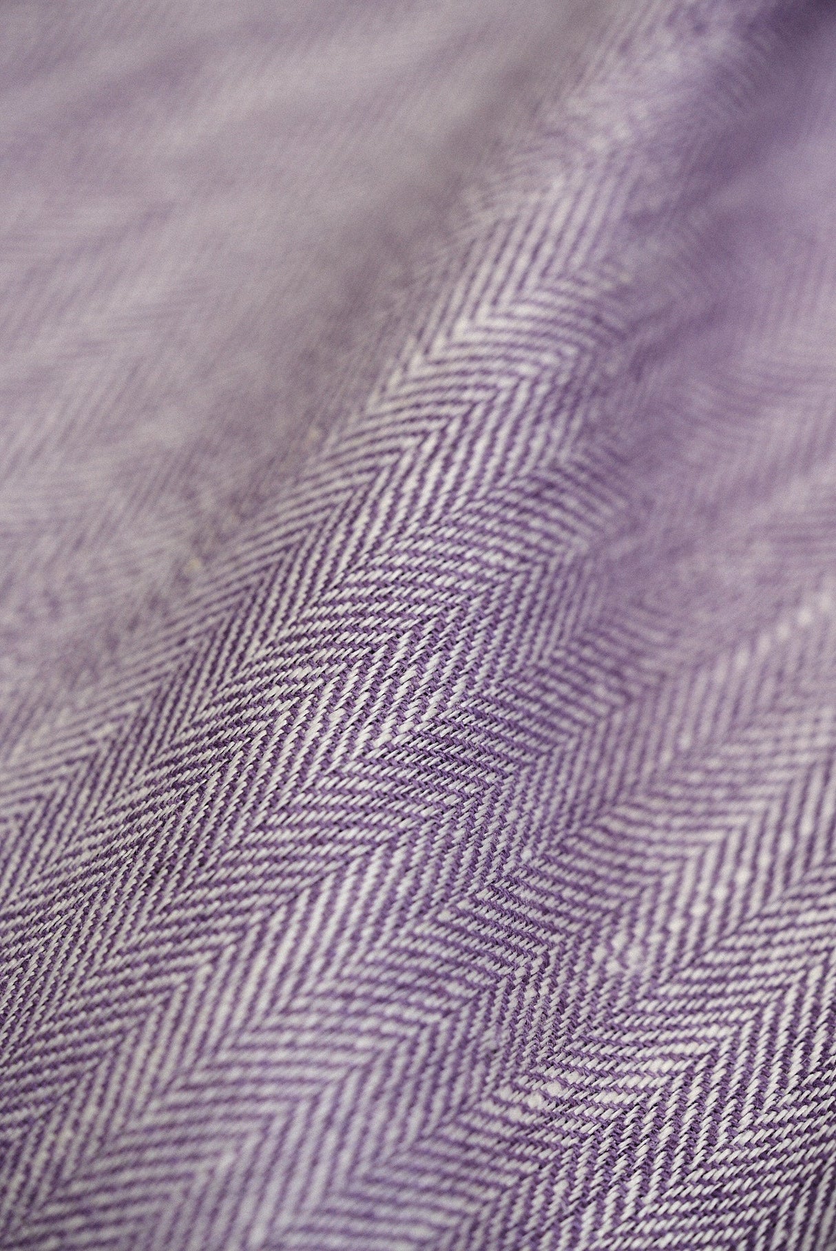 Linen Herringbone Yarn-Dyed Lilac Fabric