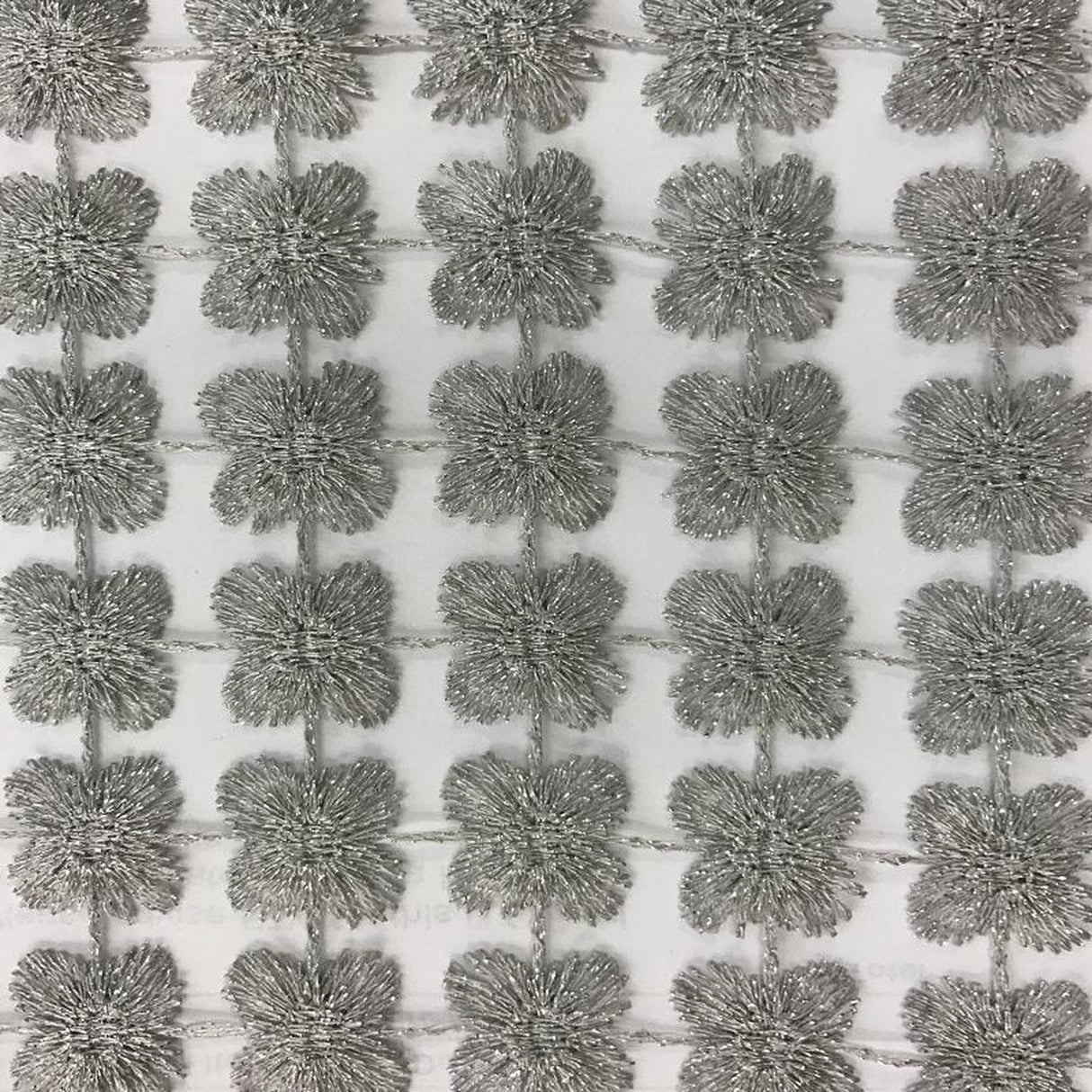 Groove Fabric - Floral Metallic Sheer, 110" Width (1 Yard)